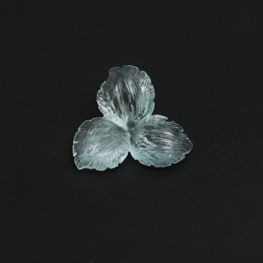 Natural Aquamarine Flower Carving Loose Gemstone, 23x23 mm, Aquamarine Flower, Aquamarine Carving Jewelry Making Gemstone, 1 Piece