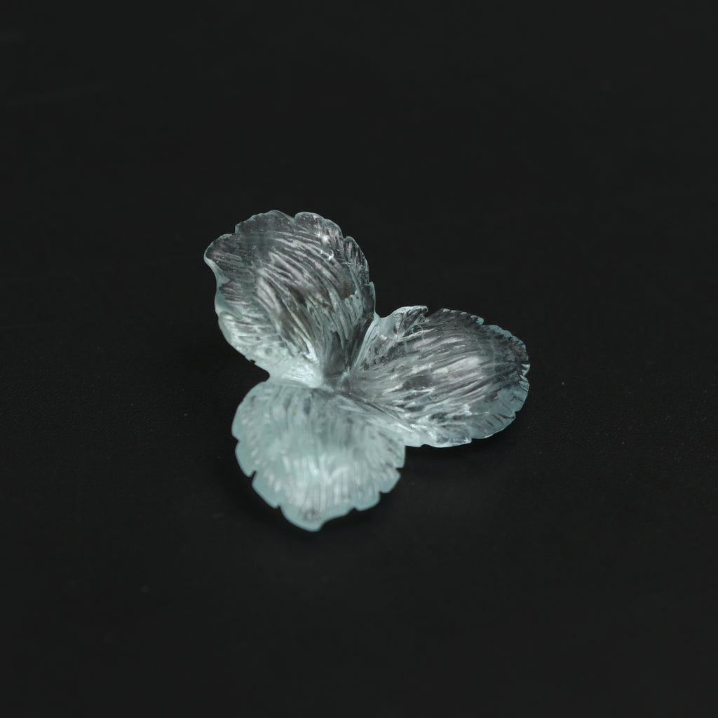 Natural Aquamarine Flower Carving Loose Gemstone, 23x23 mm, Aquamarine Flower, Aquamarine Carving Jewelry Making Gemstone, 1 Piece - National Facets, Gemstone Manufacturer, Natural Gemstones, Gemstone Beads, Gemstone Carvings