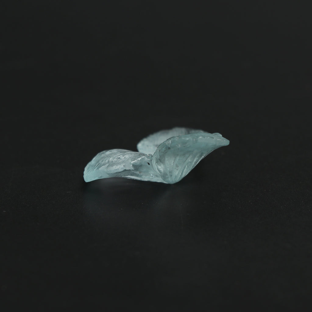 Natural Aquamarine Flower Carving Loose Gemstone, 23x23 mm, Aquamarine Flower, Aquamarine Carving Jewelry Making Gemstone, 1 Piece - National Facets, Gemstone Manufacturer, Natural Gemstones, Gemstone Beads, Gemstone Carvings