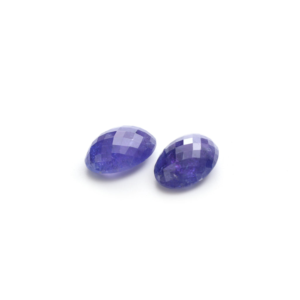 Natural Tanzanite Faceted Oval Loose Gemstone, 13x18 mm, Tanzanite Jewelry Handmade Gift For Women, 1 Pair - National Facets, Gemstone Manufacturer, Natural Gemstones, Gemstone Beads