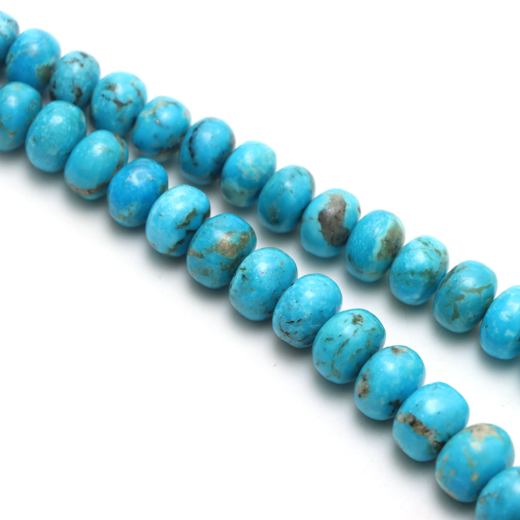 Turquoise Smooth Rondelle Beads