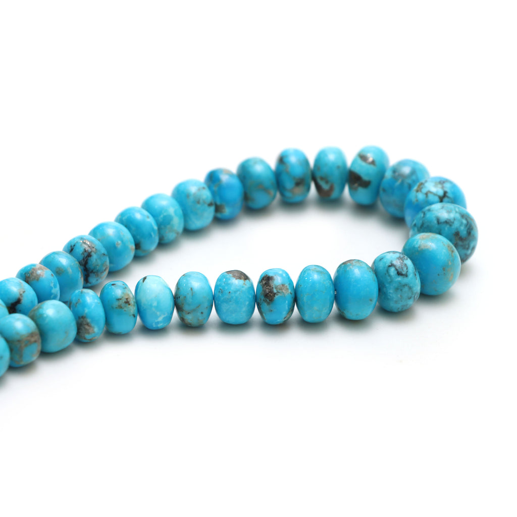 Turquoise Smooth Rondelle Beads
