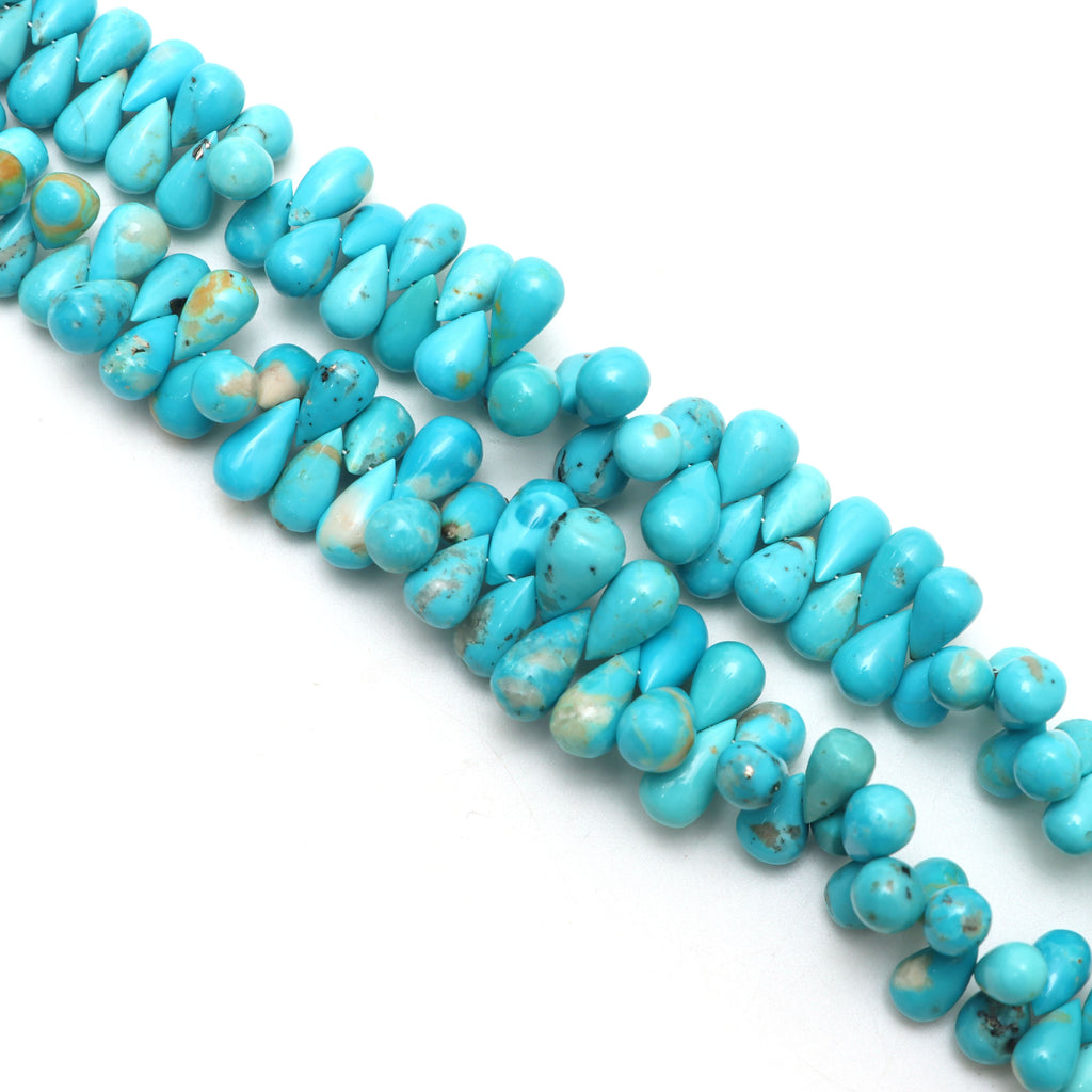 Armenia Turquoise Smooth Drop Beads