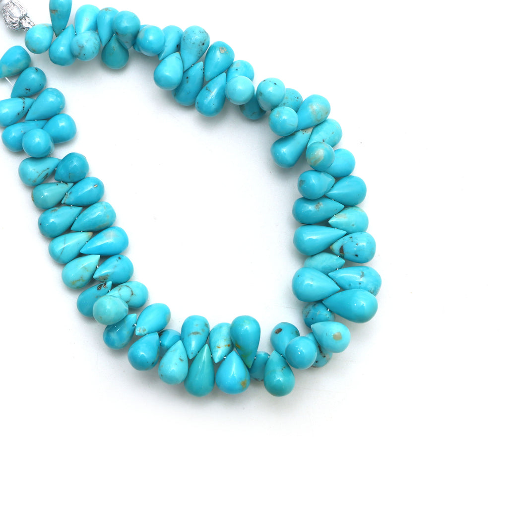 Armenia Turquoise Smooth Drop Beads