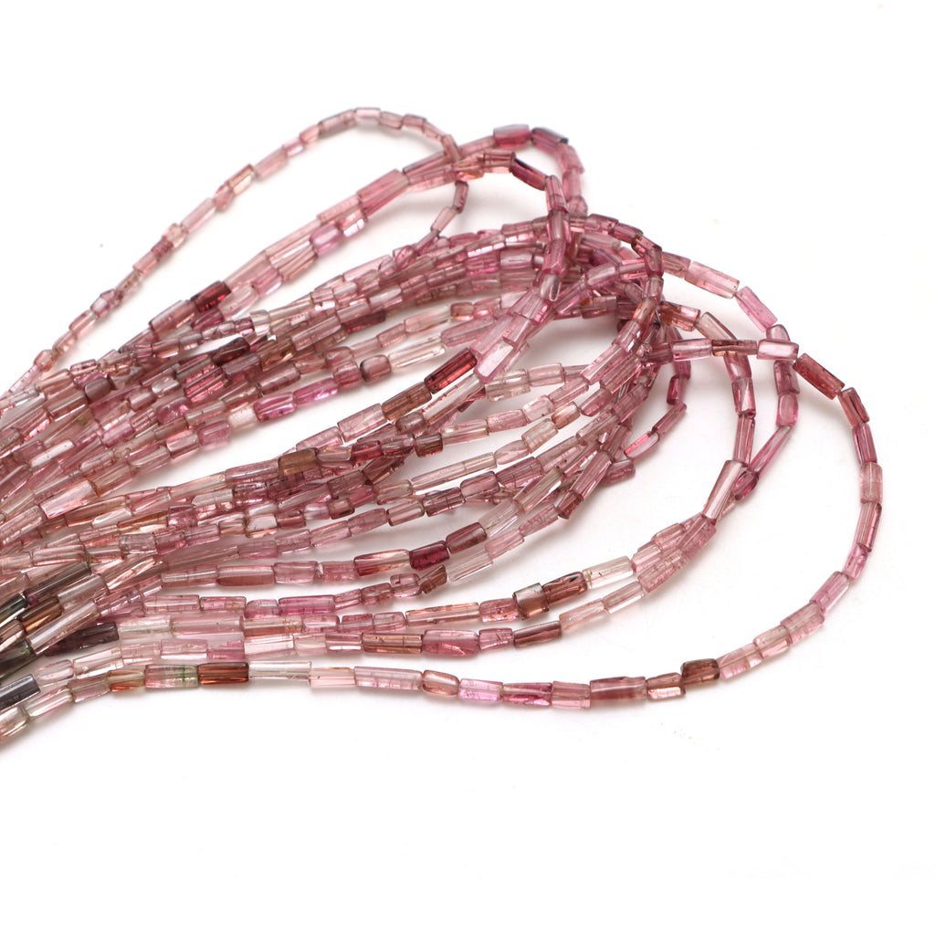 Multi Tourmaline Smooth Cylinder Beads