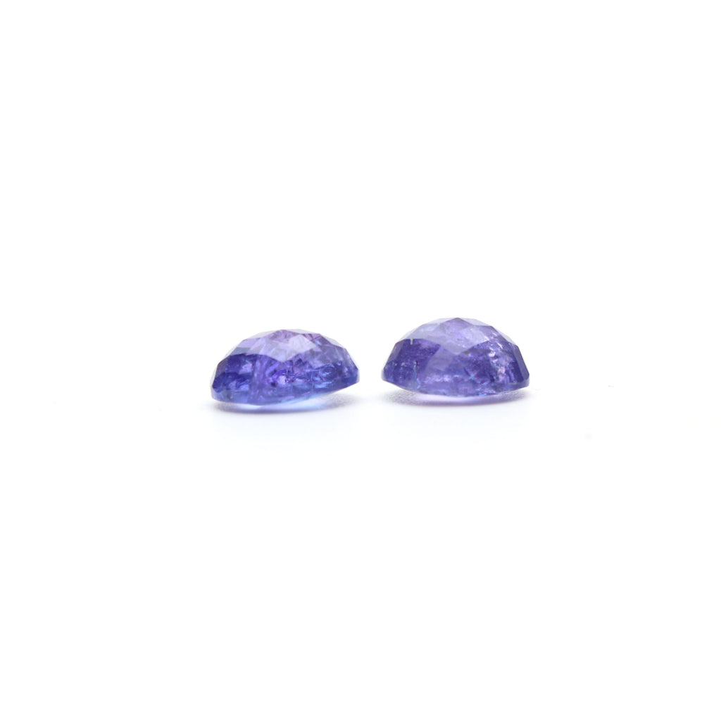 Natural Tanzanite Faceted Oval Loose Gemstone, 8x10 mm, Tanzanite Jewelry Handmade Gift For Women, 1 Pair - National Facets, Gemstone Manufacturer, Natural Gemstones, Gemstone Beads