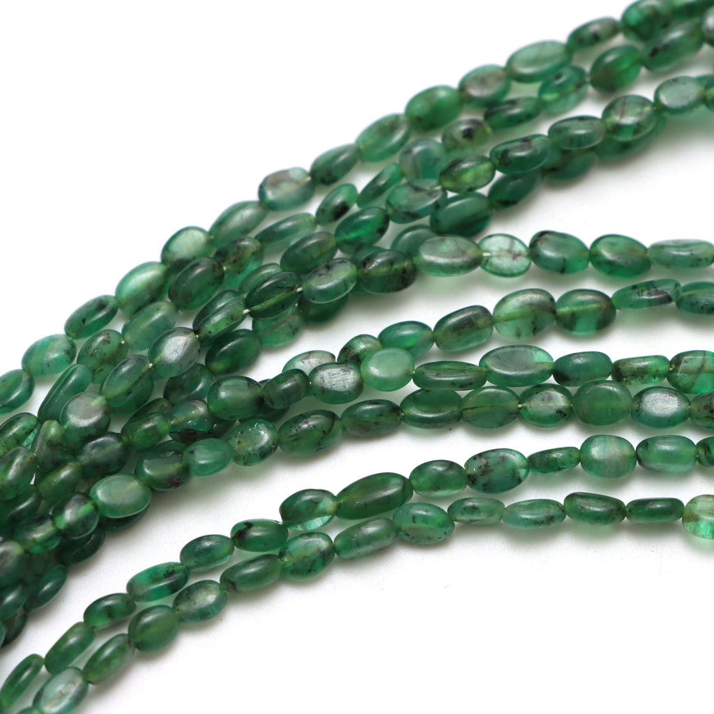 Emerald Smooth Oval Beads