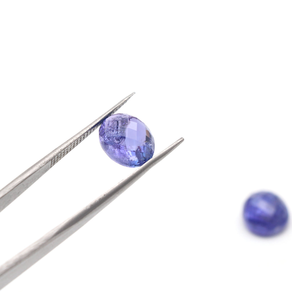 Natural Tanzanite Faceted Oval Loose Gemstone, 8x10 mm, Tanzanite Jewelry Handmade Gift For Women, 1 Pair - National Facets, Gemstone Manufacturer, Natural Gemstones, Gemstone Beads