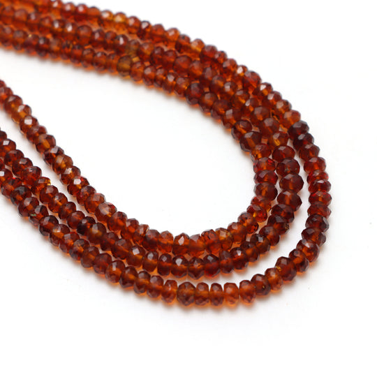 Madeira Citrine Faceted Rondelle Beads, 3 mm To 4.5 mm, Citrine Beads, Madeira Citrine, 18 Inches Full Strand, Price Per Strand