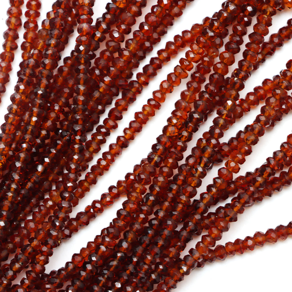 Madeira Citrine Faceted Rondelle Beads