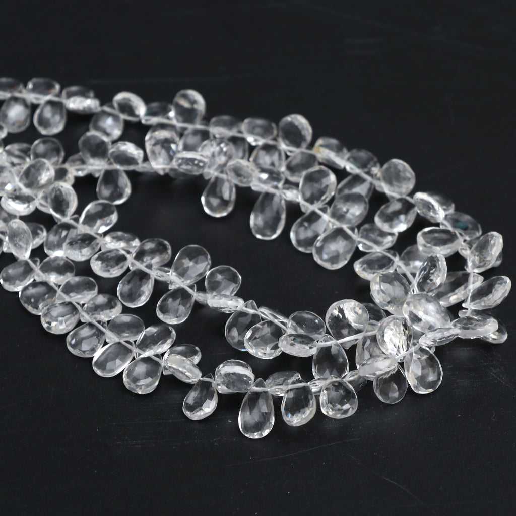 Natural Petalite Faceted Pear Beads, 5x7 mm to 7x10 mm, Petalite Jewelry Making Gemstone, 8 Inch / 16 Inches Full Strand, Price Per Strand - National Facets, Gemstone Manufacturer, Natural Gemstones, Gemstone Beads