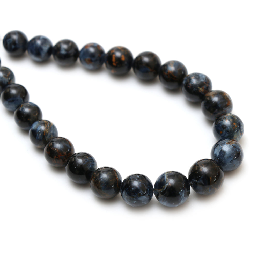 Natural Pietersite Smooth Round Balls, 8 mm to 12 mm, Pietersite Jewelry Handmade Gift for Women, 18 Inches Full Strand, Price Per Strand - National Facets, Gemstone Manufacturer, Natural Gemstones, Gemstone Beads, Gemstone Carvings