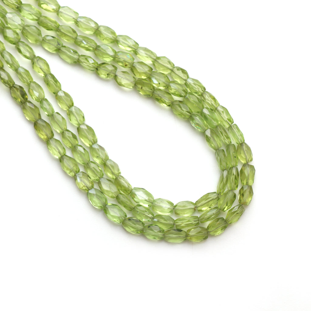 Natural Peridot Faceted Oval Beads, 4x6 mm to 6x5 mm, Peridot Jewelry Handmade Gift for Women, 18 Inches Full Strand, Price Per Strand - National Facets, Gemstone Manufacturer, Natural Gemstones, Gemstone Beads, Gemstone Carvings