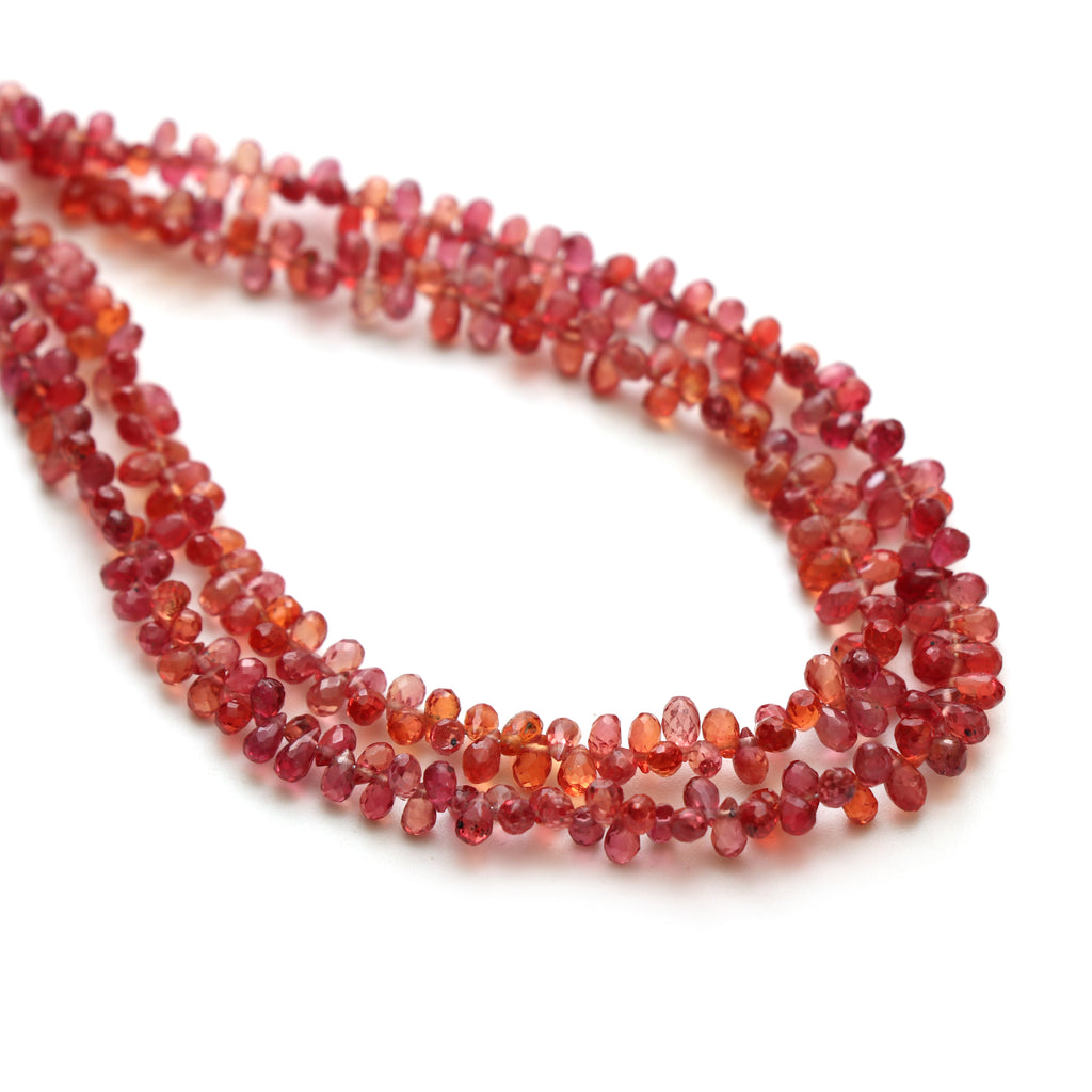 Sapphire Faceted Drop Beads, 2.5x4 mm to 3x4.5 mm, Sapphire Jewelry Handmade Gift For Women, 16 Inches Full Strand, Price Per Strand - National Facets, Gemstone Manufacturer, Natural Gemstones, Gemstone Beads, Gemstone Carvings