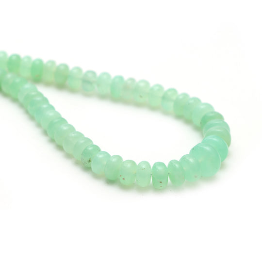 Chrysoprase Smooth Rondelle Beads, 5.5 mm To 11 mm, Chrysoprase Jewelry Making Beads, 18 Inches Full Strand, Price Per Strand
