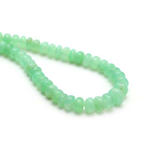 Chrysoprase Smooth Rondelle Beads, 6 mm To 10 mm, Chrysoprase Jewelry Making Beads, 18 Inches Full Strand, Price Per Strand