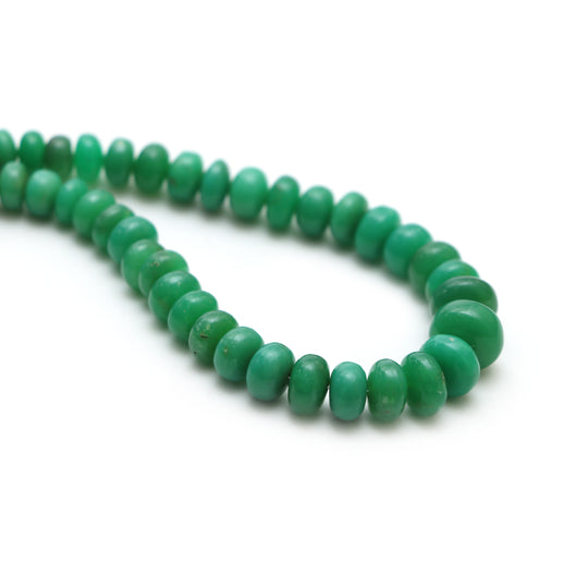 Chrysoprase Smooth Rondelle Beads, 5 mm To 12 mm, Chrysoprase Jewelry Making Beads, 18 Inches Full Strand, Price Per Strand