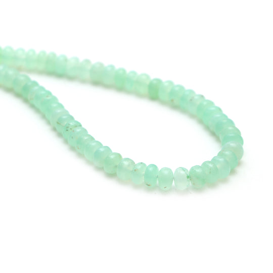 Chrysoprase Smooth Rondelle Beads, 5 mm To 6.5 mm, Chrysoprase Jewelry Making Beads, 18 Inches Full Strand, Price Per Strand