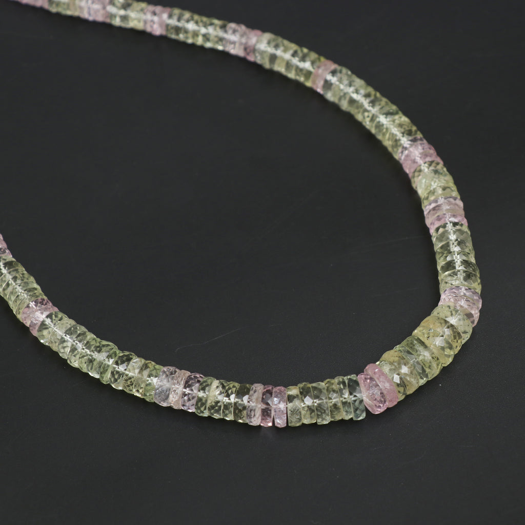 Multi Aquamarine Faceted Tyre Beads, 5 mm to 11 mm, Aquamarine Jewelry Handmade Gift for Women, 16 Inches Full Strand, Price Per Strand - National Facets, Gemstone Manufacturer, Natural Gemstones, Gemstone Beads, Gemstone Carvings
