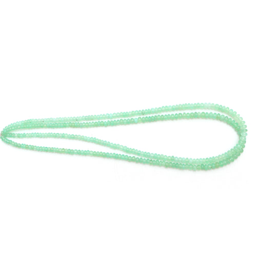 Chrysoprase Smooth Rondelle Beads, 4 mm To 6 mm, Chrysoprase Jewelry Making Beads, 18 Inches Full Strand, Price Per Strand