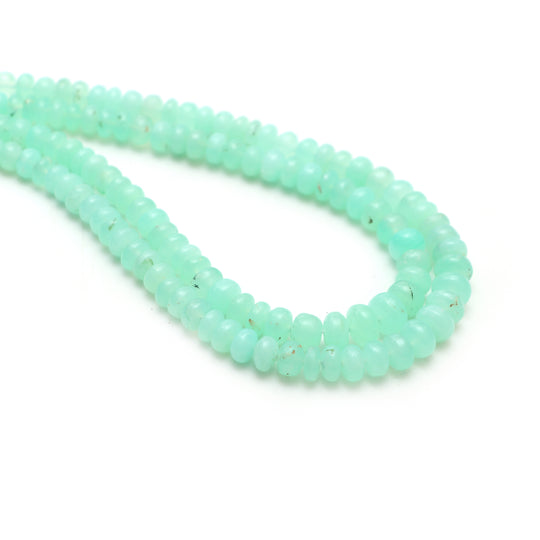 Chrysoprase Smooth Rondelle Beads, 4 mm To 8.5 mm, Chrysoprase Jewelry Making Beads, 18 Inches Full Strand, Price Per Strand