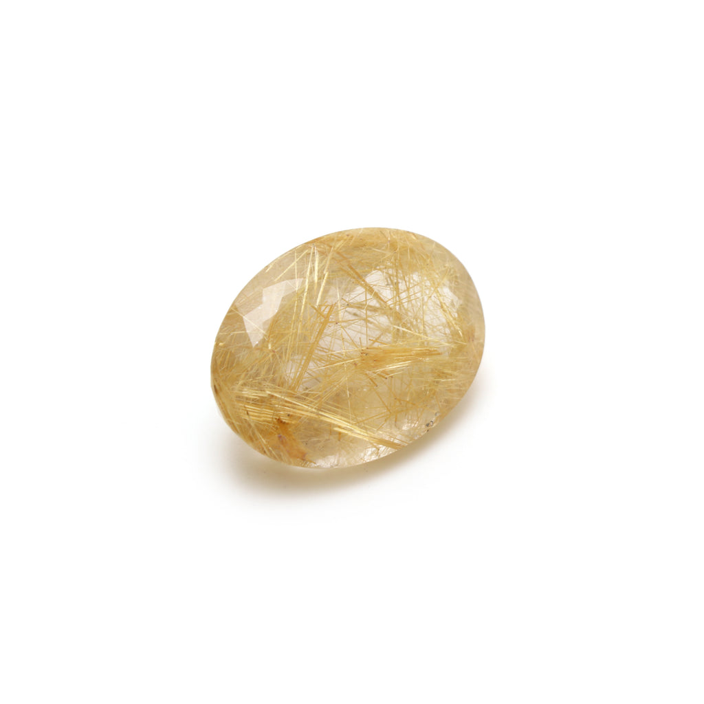 Golden Rutile Faceted Oval Loose Gemstone, 23x32mm, Faceted Cut Gemstone, Gem Quality, Price Per Piece - National Facets, Gemstone Manufacturer, Natural Gemstones, Gemstone Beads, Gemstone Carvings