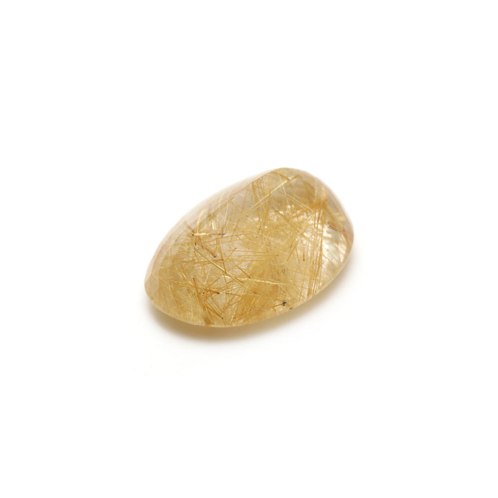 Golden Rutile Faceted Oval Loose Gemstone, 23x32mm, Faceted Cut Gemstone, Gem Quality, Price Per Piece - National Facets, Gemstone Manufacturer, Natural Gemstones, Gemstone Beads, Gemstone Carvings