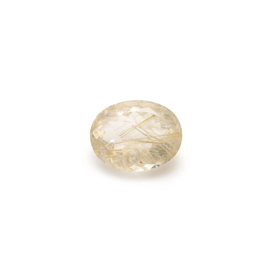 Golden Rutile Faceted Oval Loose Gemstone, 17x22mm, Rutile Jewelry Making Gemstone, Price Per Piece