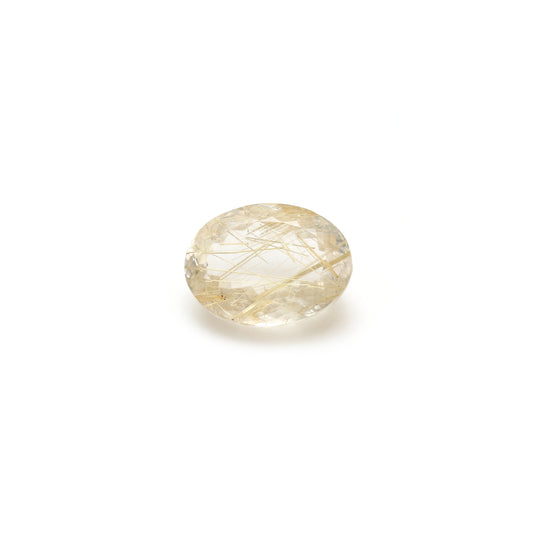 Golden Rutile Faceted Oval Loose Gemstone, 16x22mm, Rutile Jewelry Making Gemstone, Price Per Piece