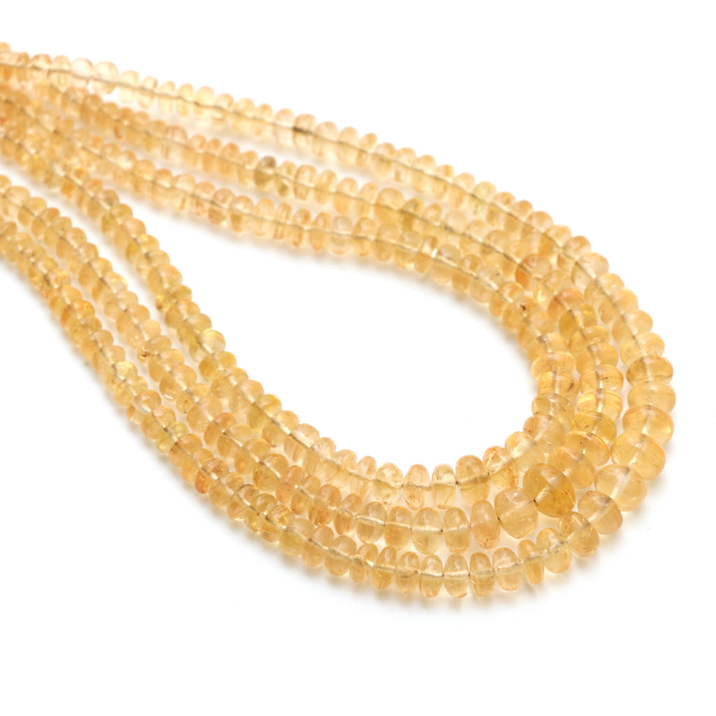 Imperial Topaz Smooth Rondelle Beads, 3.5 mm to 6.5 mm, Imperial Topaz Jewelry, 8 Inches\ 18 Inches Full Strand, Price Per Strand - National Facets, Gemstone Manufacturer, Natural Gemstones, Gemstone Beads, Gemstone Carvings