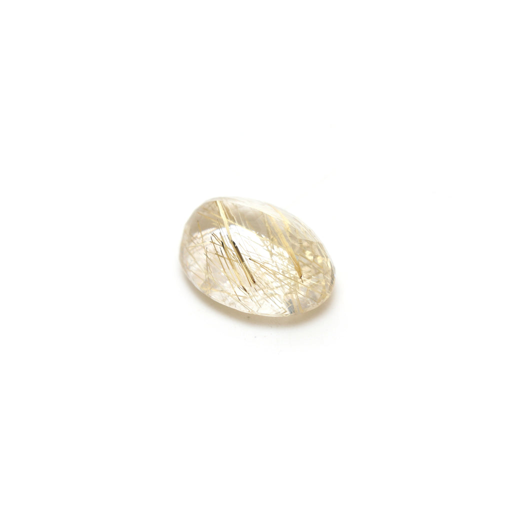 Golden Rutile Faceted Oval Loose Gemstone, 16x22mm, Faceted Cut Gemstone, Gem Quality, Price Per Piece - National Facets, Gemstone Manufacturer, Natural Gemstones, Gemstone Beads, Gemstone Carvings