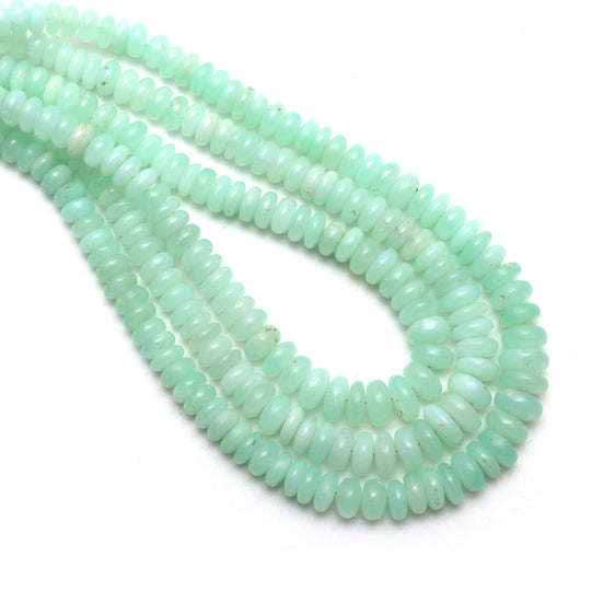 Chrysoprase Smooth Rondelle Beads, 4.5 mm to 9 mm, Chrysoprase Jewelry Making Beads, 18 Inches Full Strand, Price Per Strand