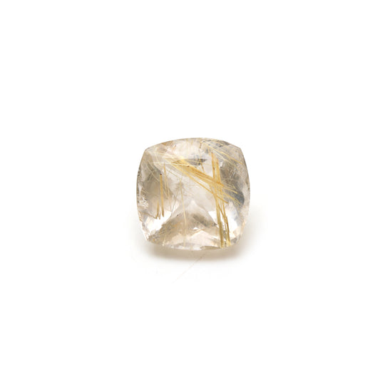 Golden Rutile Faceted Square Loose Gemstone, 18x18mm , Rutile Jewelry Making Gemstone, Price Per Piece