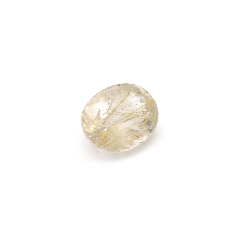 Golden Rutile Faceted Oval Loose Gemstone, 17x22mm, Faceted Cut Gemstone, Gem Quality, Price Per Piece - National Facets, Gemstone Manufacturer, Natural Gemstones, Gemstone Beads, Gemstone Carvings