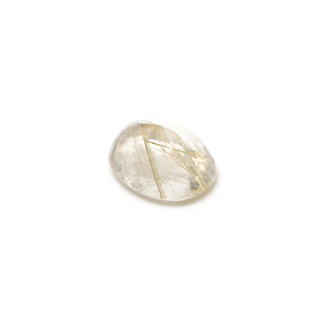 Golden Rutile Faceted Oval Loose Gemstone, 17x22mm, Faceted Cut Gemstone, Gem Quality, Price Per Piece - National Facets, Gemstone Manufacturer, Natural Gemstones, Gemstone Beads, Gemstone Carvings