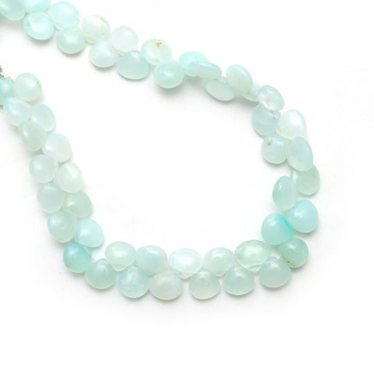 7x7 - 8x8 mm Peruvian Opal Smooth Heart Shape Beads