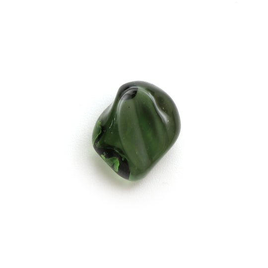 Natural Moldavite Organic Loose Gemstone, 11x13 mm, Moldavite , 1 Piece