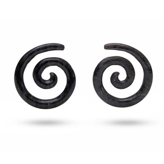 Natural Jade Carving Spiral Shape Loose Gemstone, 35x40 mm, Jade Jewelry Making Gemstone, Pair ( 2 Pieces )