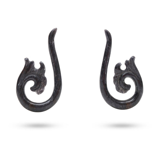 Natural Jade Carving Fancy Shape Loose Gemstone, 24x44.5 mm, Jade Jewelry Making Gemstone, Pair ( 2 Pieces )