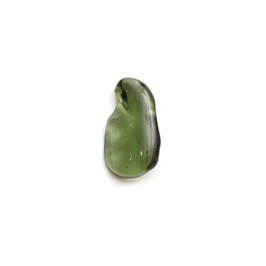Natural Moldavite Organic Loose Gemstone, 11x18.5 mm, Moldavite , 1 Piece