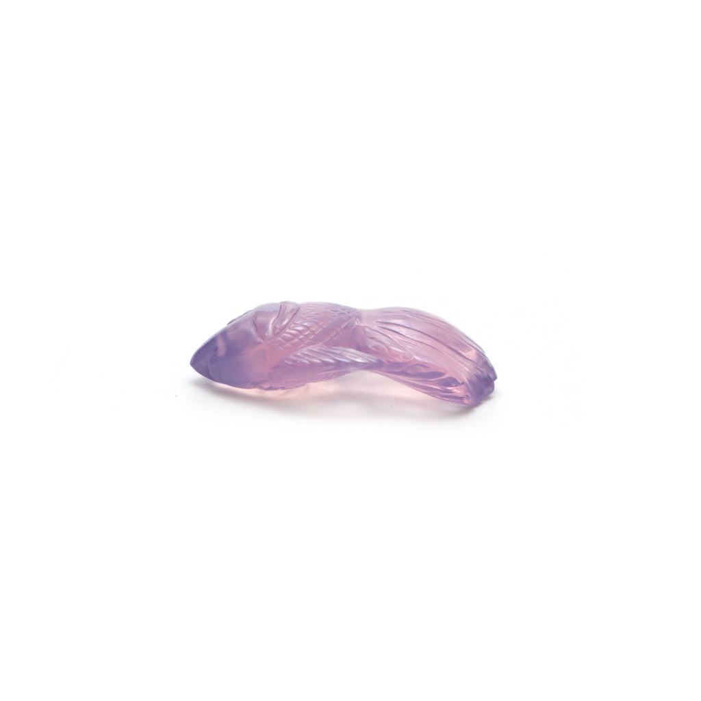 Lavender Quartz Fish Carving Loose Gemstone