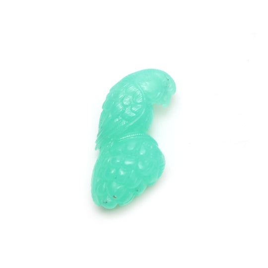 Natural Chrysoprase Parrot Carving Loose Gemstone, 17x36 mm, Chrysoprase Jewelry Making Gemstone, Parrot Carving, 1 Piece