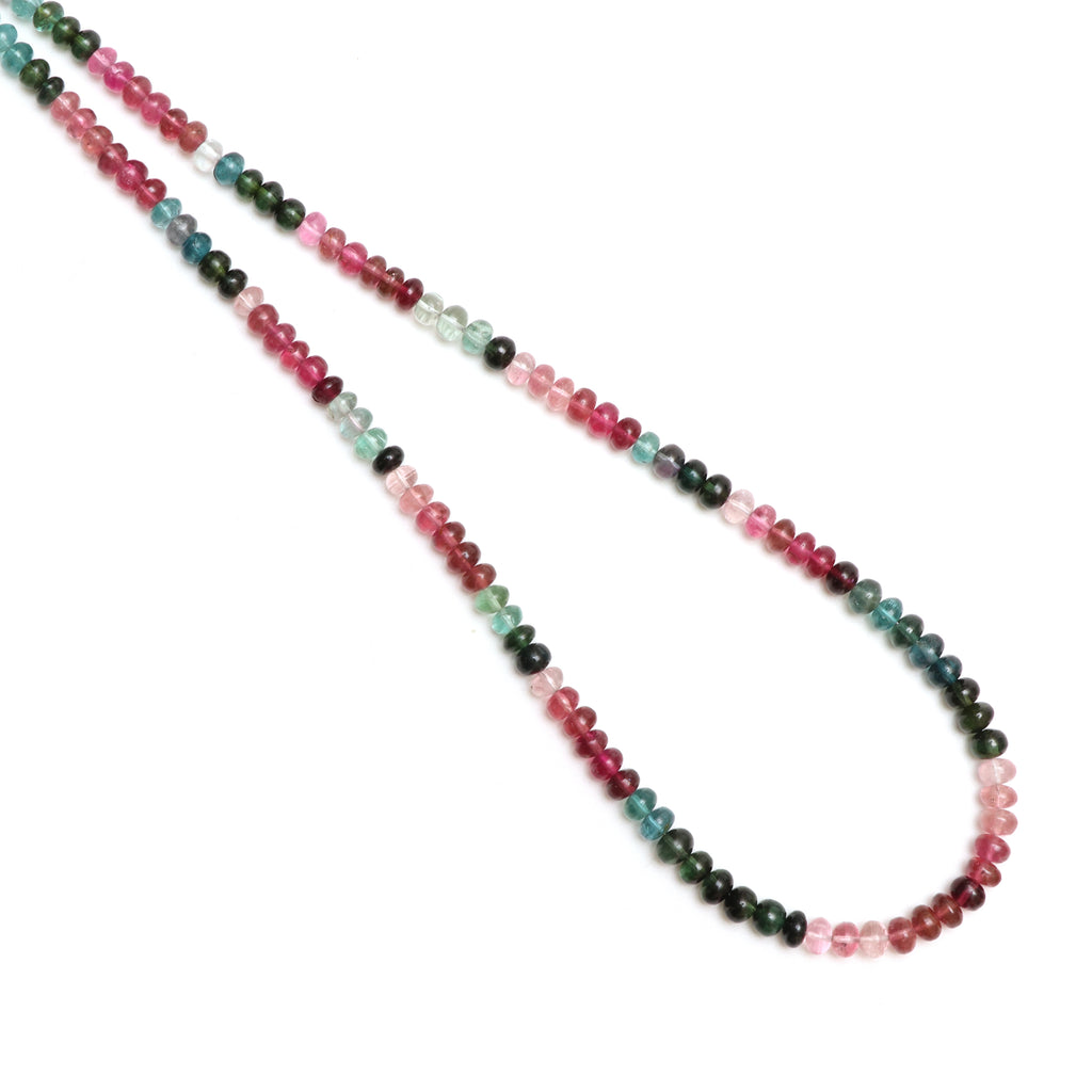 Multi Tourmaline Smooth Rondelle Beads, 6 mm to 6.5 mm, Tourmaline Jewelry Handmade Gift for Women, 18 Inches Full Strand, Price Per Strand - National Facets, Gemstone Manufacturer, Natural Gemstones, Gemstone Beads, Gemstone Carvings