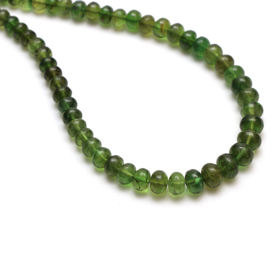 Green Tourmaline Smooth Rondelle Beads, 5 mm to 8.5 mm, Tourmaline Jewelry Making Beads, 18 Inches Full Strand, Price Per Strand
