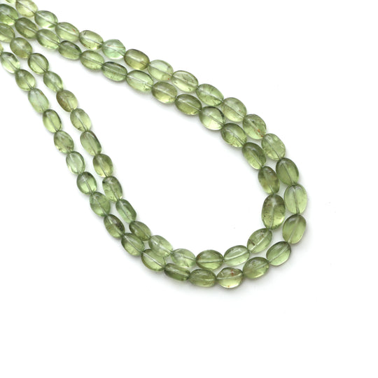 Mint Apatite Smooth Oval Beads, 4x5.5 mm To 7.5x9.5 mm, Apatite Jewelry Making Beads, 18 Inches Full Strand, Price Per Strand