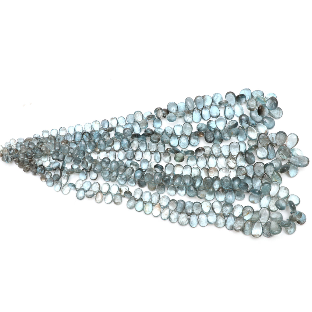 Moss Aquamarine Smooth Pear Beads, 4.5x6.5 mm to 10x15 mm, Aquamarine Jewelry Making Beads, 18 Inch Full Strand, Price Per Strand - National Facets, Gemstone Manufacturer, Natural Gemstones, Gemstone Beads, Gemstone Carvings