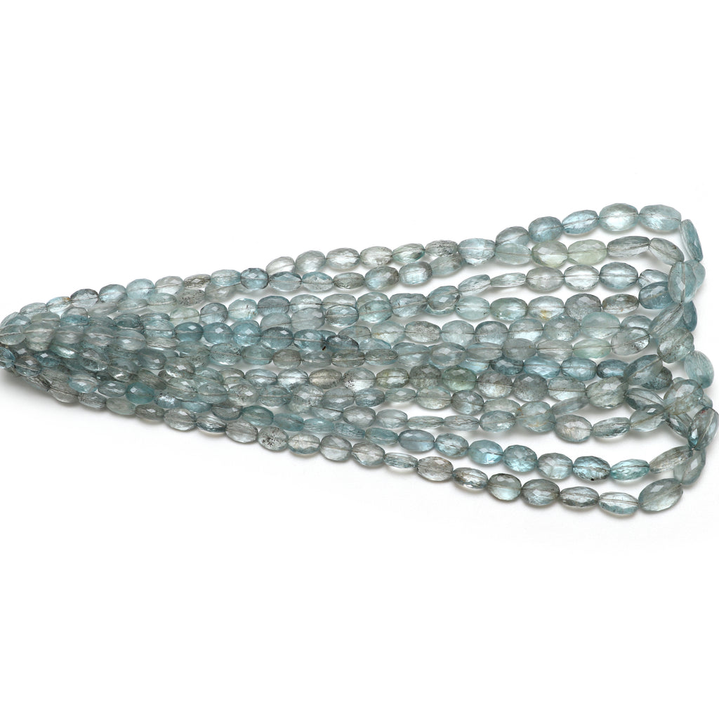 Moss Aquamarine Faceted Tumble Beads, 7x9 mm to 9x15 mm, Aquamarine Jewelry Making Beads, 18 Inch Full Strand, Price Per Strand - National Facets, Gemstone Manufacturer, Natural Gemstones, Gemstone Beads, Gemstone Carvings