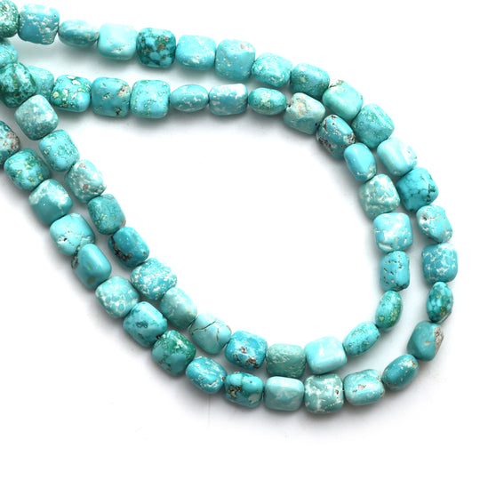 Turquoise Smooth Square Beads, 8.5x8.5 mm, Turquoise Jewelry Making Beads, 18 Inches Full Strand, Price Per Strand