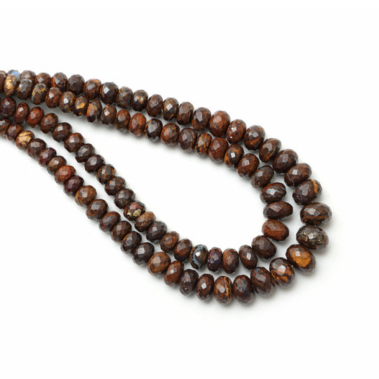 5-10mm Koroit boulder opal Faceted Rondelle Beads
