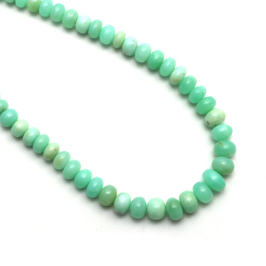 Chrysoprase Smooth Rondelle Beads, 7 mm to 11.5 mm, Chrysoprase Jewelry Making Beads, 18 Inches Full Strand, Price Per Strand